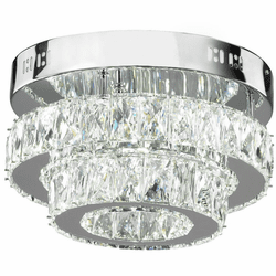StarFire Crystal LD0813CH Chrome LED Flush Lighting
