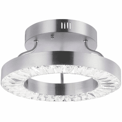 StarFire Crystal LD3414SN Satin Nickel LED 14" Flush Mount Lighting Fixture