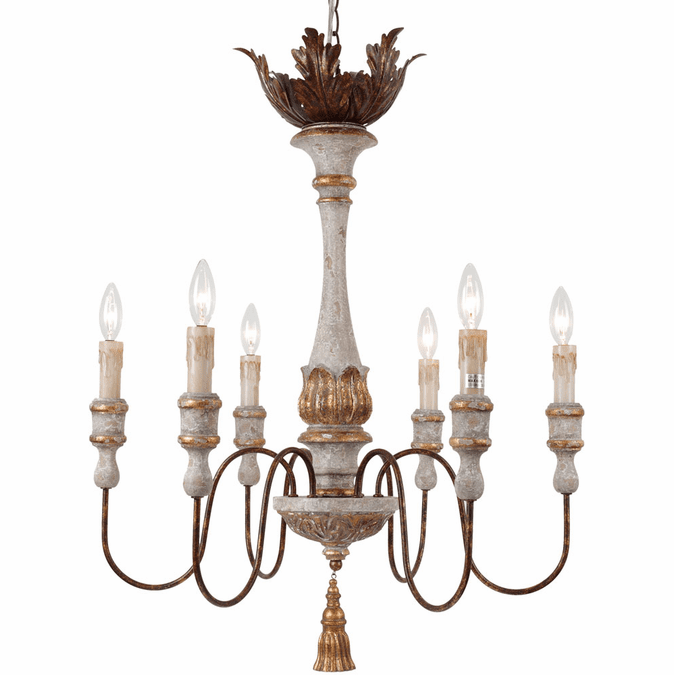 Terracotta H5101S-6 Calandra Traditional Ceiling Chandelier