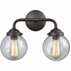 Thomas CN129211 Beckett Modern Oil Rubbed Bronze 2-Light Bathroom Vanity Light Fixture