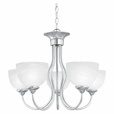 Thomas SL801578 Tahoe Small 24 Inch Diameter Brushed Nickel Finish 5 Light Chandelier
