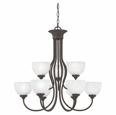 Thomas SL801663 Tahoe Large 30 Inch Diameter Painted Bronze Finish Transitional Dining Chandelier - 9 Lamps