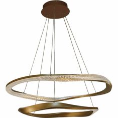 Thumprints FT-T1068-BG Oakley Modern Brushed Gold LED Pendant Lamp