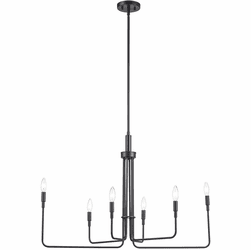 Trans Globe 11316 BK Charlotte Contemporary Black Ceiling Chandelier