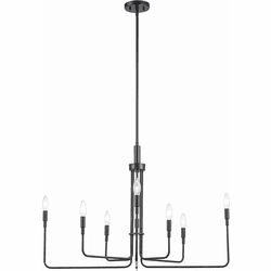 Trans Globe 11318 BK Charlotte Contemporary Black Chandelier Lamp
