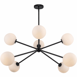 Trans Globe 11618 BK Haskell Modern Black Chandelier Lamp