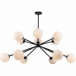 Trans Globe 11619 BK Haskell Modern Black Lighting Chandelier