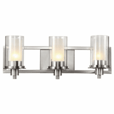 Trans Globe 20043 Odyssey Contemporary Brushed Nickel 3-Light Lighting For Bathroom
