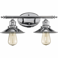 Trans Globe 20512-PC Griswald Contemporary Polished Chrome 2-Light Bath Light Fixture
