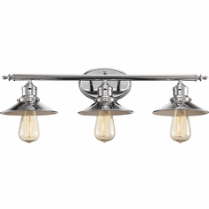 Trans Globe 20513-PC Griswald Contemporary Polished Chrome 3-Light Bathroom Light Fixture