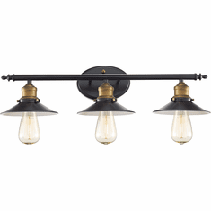 Trans Globe 20513-ROB Griswald Modern Rubbed Oil Bronze 3-Light Bathroom Vanity Lighting