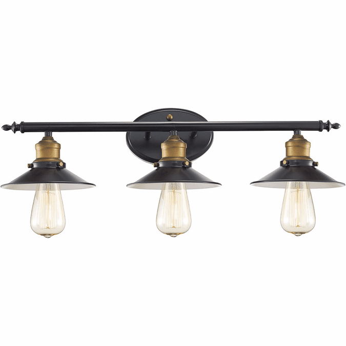 Trans Globe 20513-ROB Griswald Modern Rubbed Oil Bronze 3-Light Bathroom Vanity Lighting