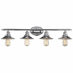 Trans Globe 20514-PC Griswald Contemporary Polished Chrome 4-Light Bathroom Vanity Light