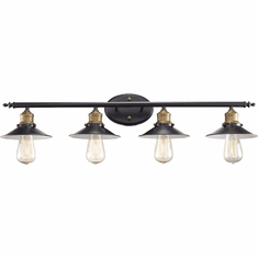 Trans Globe 20514-ROB Griswald Modern Rubbed Oil Bronze 4-Light Bathroom Sconce