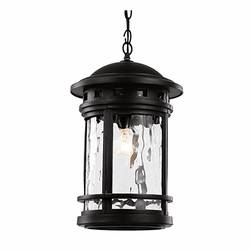 Trans Globe 40376 BK Boardwalk Black Outdoor 11" Drop Lighting