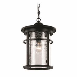 Trans Globe 40385 BK Avalon Black Outdoor 9" Hanging Pendant Light