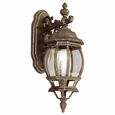 Trans Globe 4053 BG Francisco Traditional Black Gold Outdoor Wall Lamp
