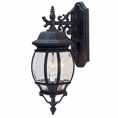 Trans Globe 4054 BK Francisco Traditional Black Exterior Wall Lighting Sconce