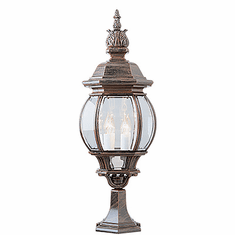 Trans Globe 4072 RT Francisco Traditional Rust Outdoor Post Light Fixture