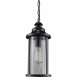 Trans Globe 40746-BK Stewart Black Outdoor 20.5" Ceiling Light Pendant