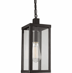 Trans Globe 40756-BK Oxford Black Exterior Ceiling Pendant Light