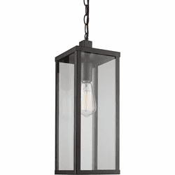 Trans Globe 40757-BK Oxford Black Outdoor Drop Ceiling Light Fixture