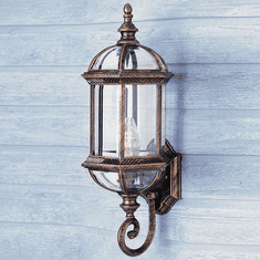 Trans Globe 4180 BG Wentworth Traditional Black Gold Exterior Lighting Sconce