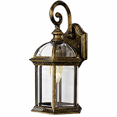 Trans Globe 4181 BG Wentworth Traditional Black Gold Exterior Wall Sconce
