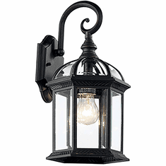 Trans Globe 4181 BK Wentworth Traditional Black Outdoor Wall Lighting Fixture