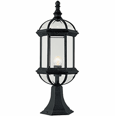 Trans Globe 4182 BK Wentworth Traditional Black Outdoor Pole Lighting Fixture