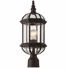 Trans Globe 4186 RT Wentworth Traditional Rust Outdoor Post Lamp