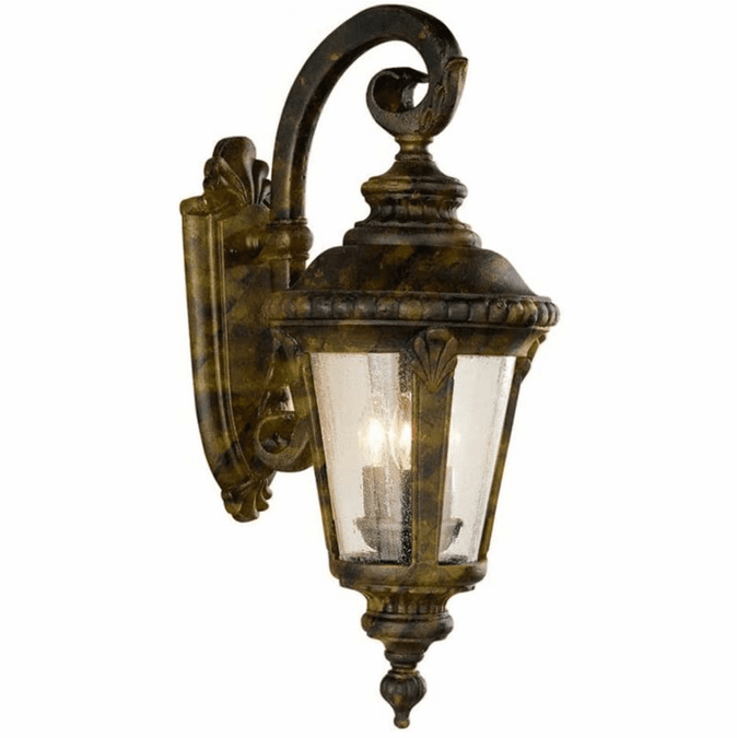 Trans Globe 5044 BG Commons Traditional Black Gold Exterior Wall Mounted Lamp