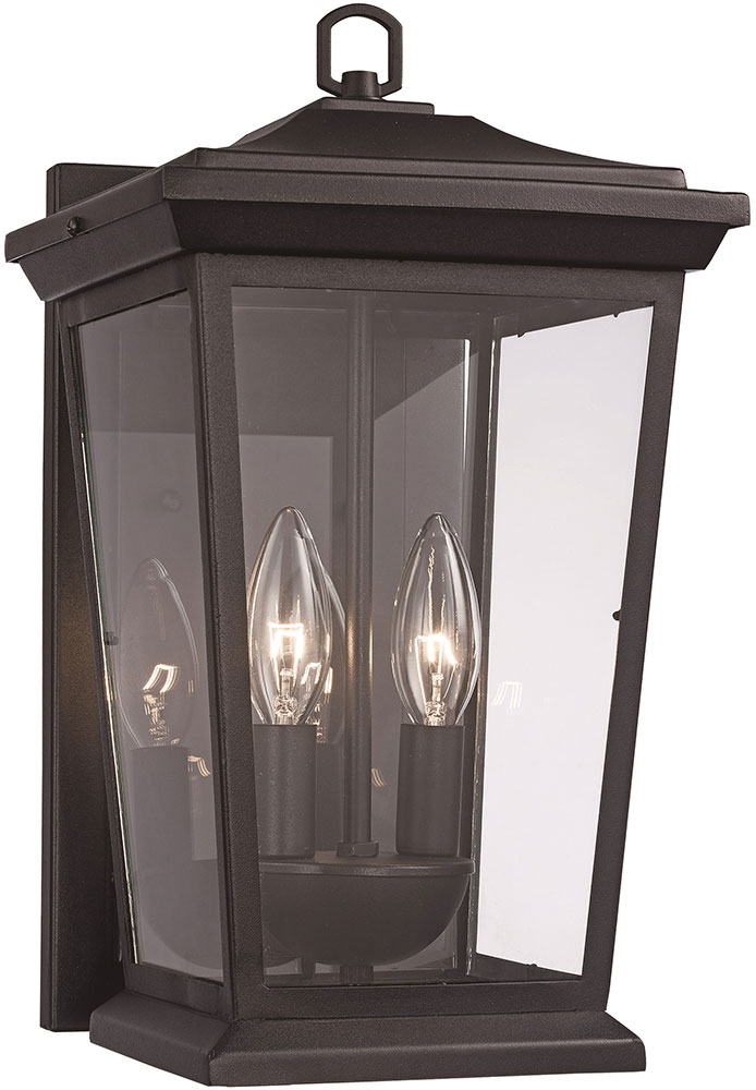 Trans Globe 50771BK Turlock Black Outdoor 10" Wall Light Fixture TRA