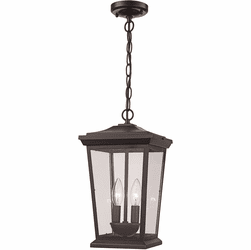 Trans Globe 50774-BK Turlock Black Outdoor 10" Lighting Pendant