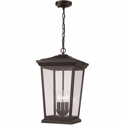 Trans Globe 50775-BK Turlock Black Exterior 12" Pendant Lamp