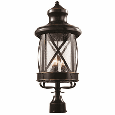 Trans Globe 5123-ROB Chandler Traditional Rubbed Oil Bronze Exterior Post Light