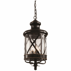 Trans Globe 5124-ROB Chandler Traditional Rubbed Oil Bronze Outdoor Pendant Lighting