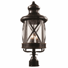 Trans Globe 5125-ROB Chandler Traditional Rubbed Oil Bronze Exterior Lighting Post Light