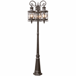 Trans Globe 5127-ROB Chandler Traditional Rubbed Oil Bronze Exterior Post Light Fixture