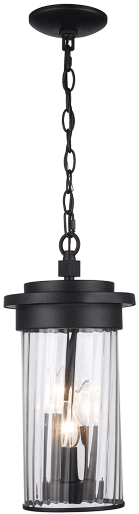 1-Light 14" H Outdoor Pendant Light With Matte Black And Barnwood Accents - Designer Review & Photo