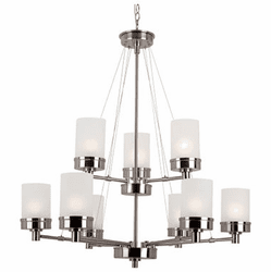 Trans Globe 70339-BN Fusion Modern Brushed Nickel Ceiling Chandelier