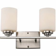 Trans Globe 70522 BN Mod Pod Contemporary Brushed Nickel 2-Light Bathroom Lighting