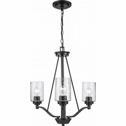 Trans Globe 80525-3 BK Mod Pod Black Mini Chandelier Lamp