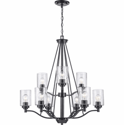 Trans Globe 80529 BK Mod Pod Black Lighting Chandelier