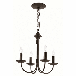 Trans Globe 9014 BK Candle Black Mini Chandelier Lighting