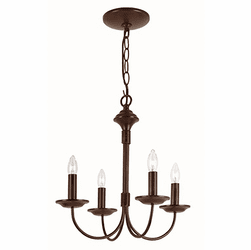 Trans Globe 9014 ROB Candle Rubbed Oil Bronze Mini Ceiling Chandelier