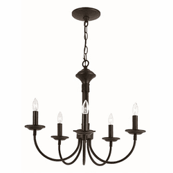 Trans Globe 9015 BK Candle Black Mini Lighting Chandelier