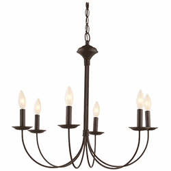 Trans Globe 9016 BK Candle Black Mini Chandelier Lamp
