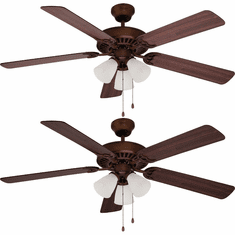 Trans Globe F-1005-ROB Rubbed Oil Bronze Fan Light Fixture