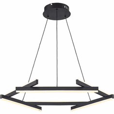 Trans Globe MDN-1565 BK Celestia Modern Black LED 26" Pendant Light
